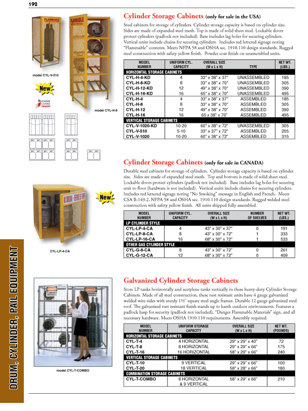 Drum, Cylinder, Pail Catalog Page