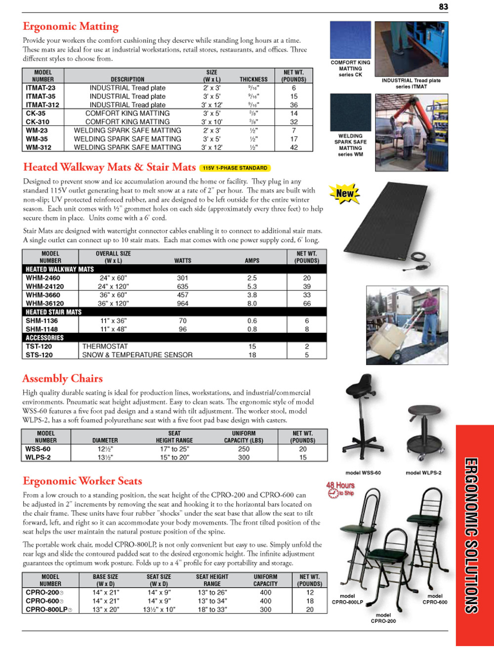Ergonomic Solutions Equipment Catalogue, Vancouver, BC, Canada