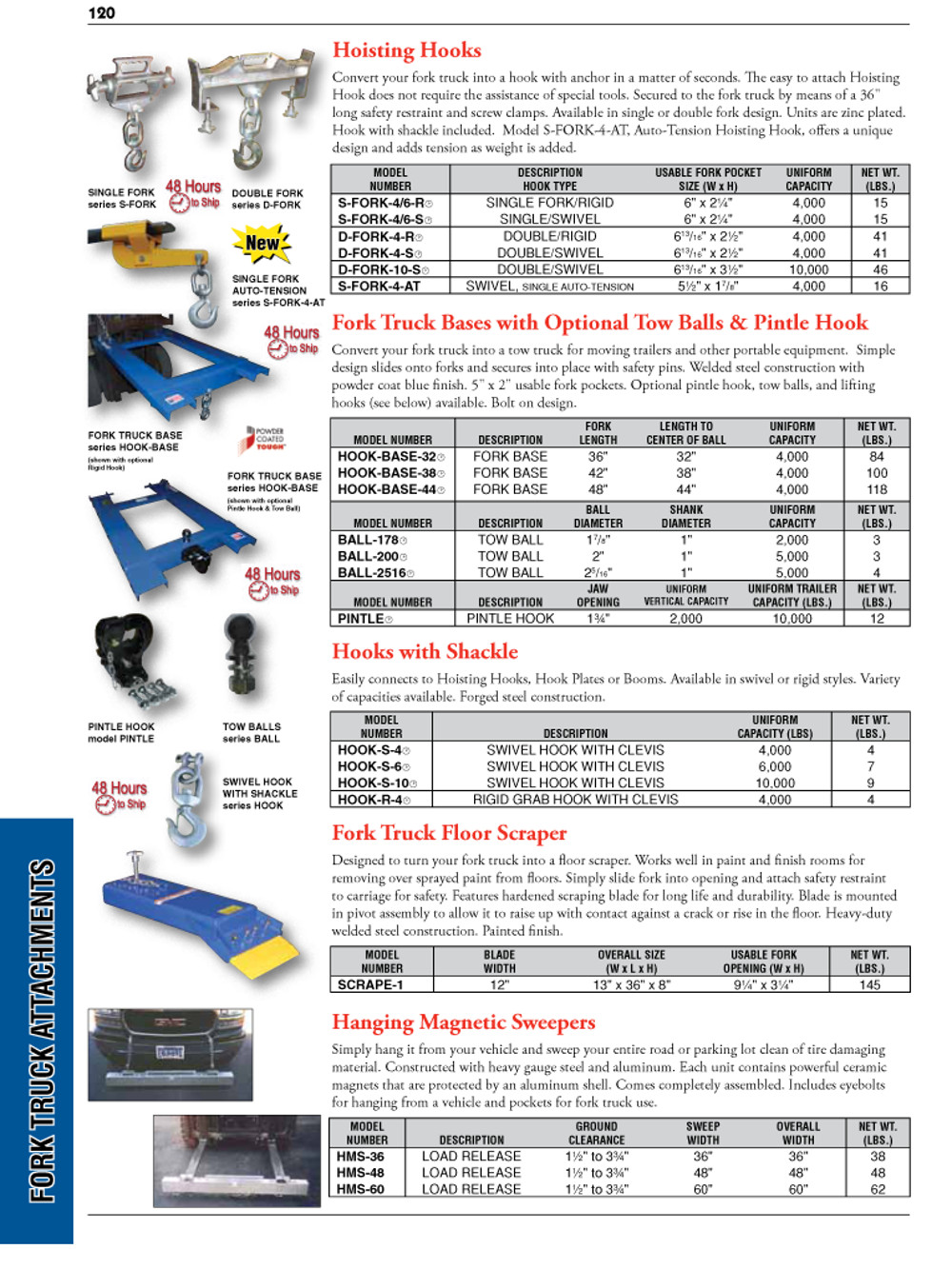 Fork Truck Attachments Catalog Page