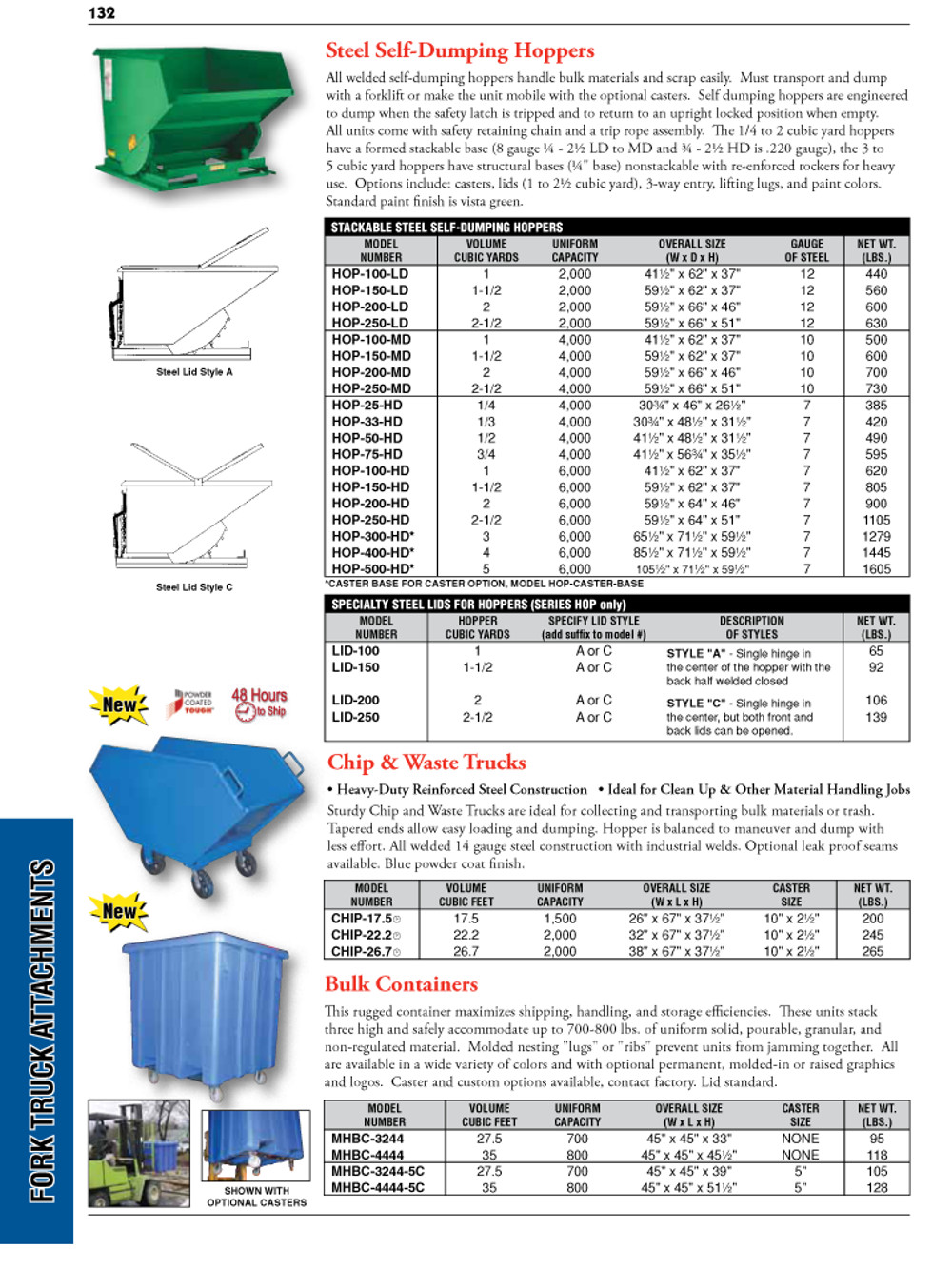 Fork Truck Attachments Catalog Page