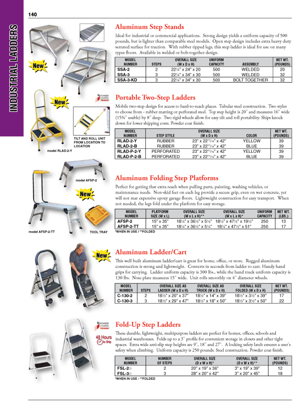 Industrial Ladders Equipment Catalogue, Vancouver, BC, Canada