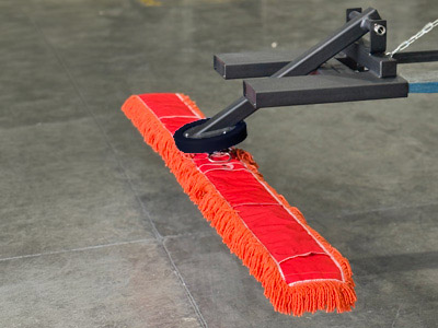 Forklift Dust Mop Attachment Closeup