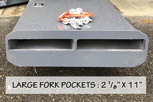 Forklift Snow Plow Fork Pockets