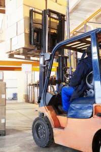 Forklift Safely lifting load