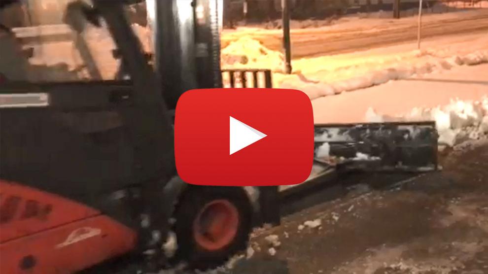 Heavy Duty Forklift Snow Plow Video